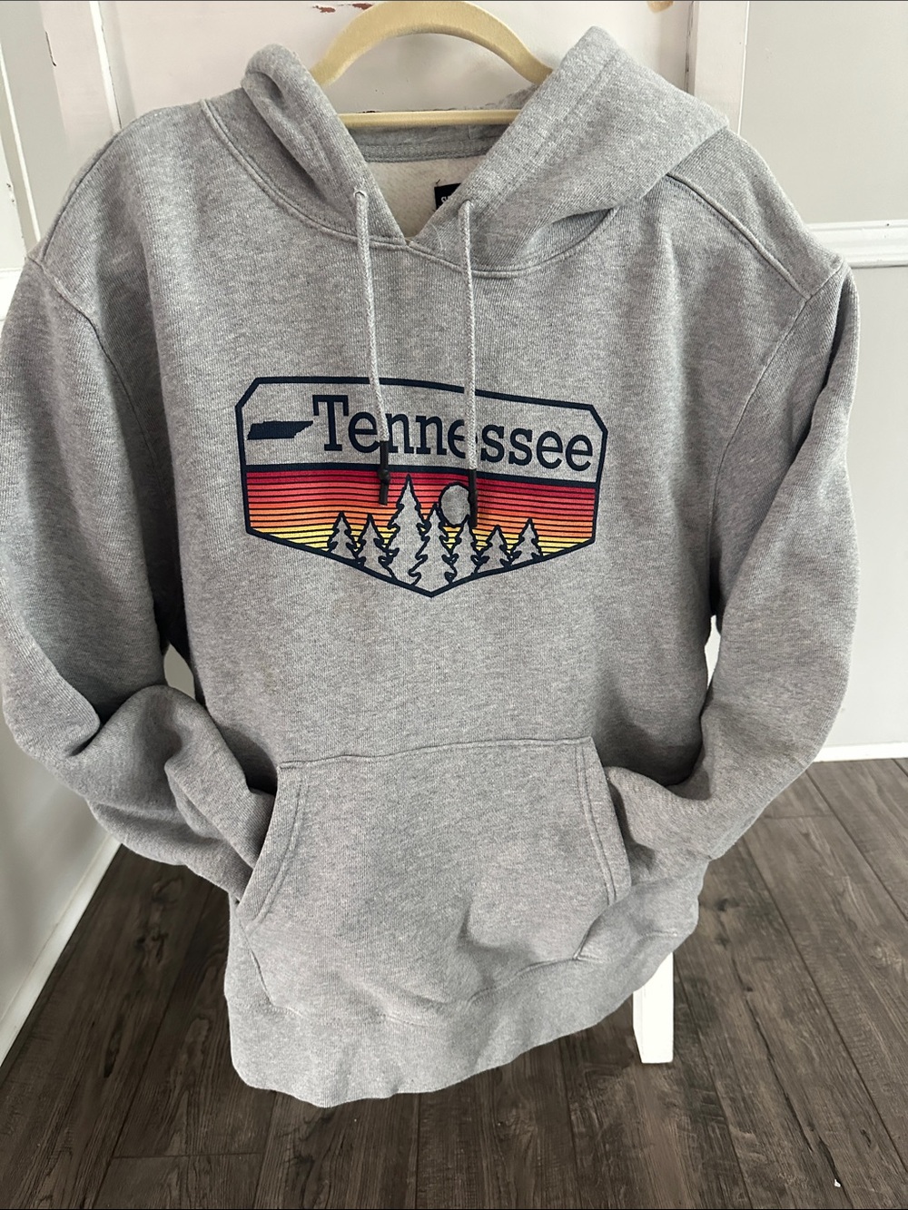 Tennessee Graphic Hooded Sweatshirt - Light Gray